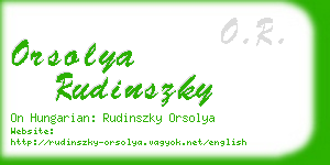 orsolya rudinszky business card